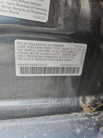 2011 VOLKSWAGEN CC LUXURY  