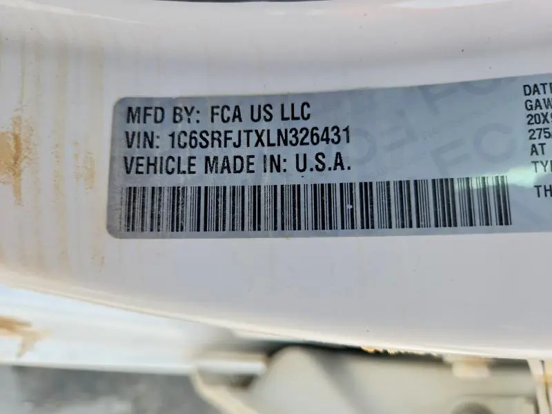 2020 RAM 1500 LARAMIE  