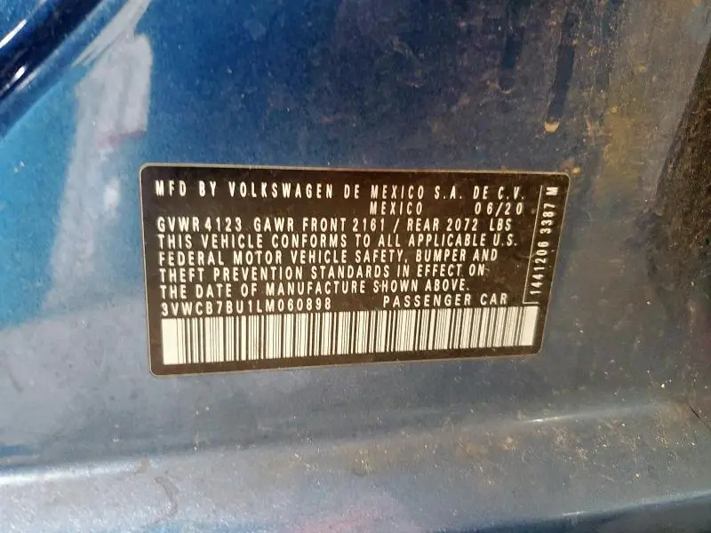 2020 VOLKSWAGEN JETTA S  