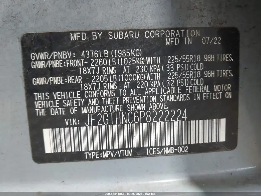 2023 SUBARU CROSSTREK LIMITED