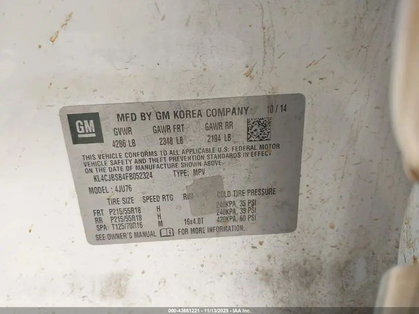 2015 BUICK ENCORE CONVENIENCE