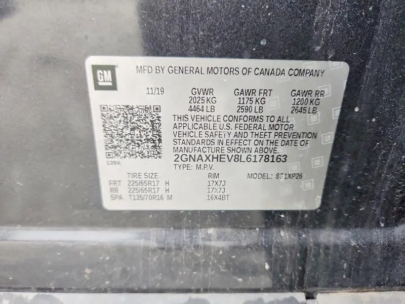 2020 CHEVROLET EQUINOX LS  