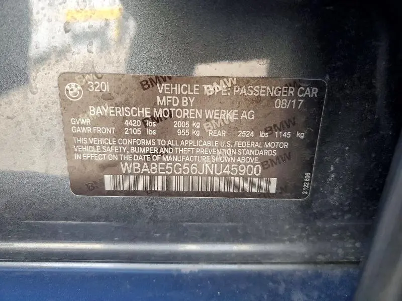 2018 BMW 320 XI  