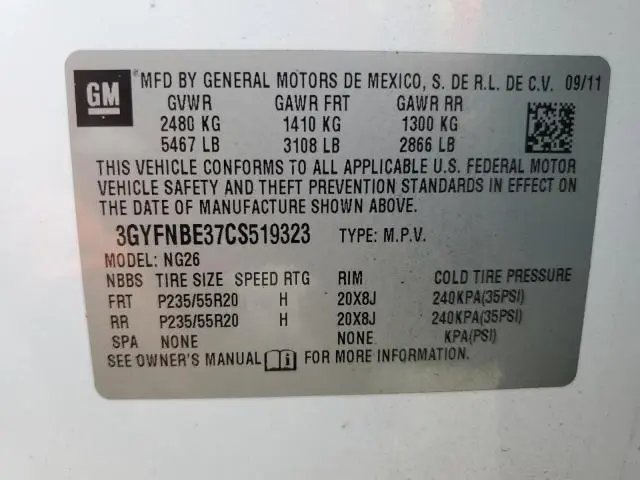 2012 CADILLAC SRX PERFORMANCE COLLECTION  