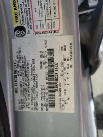 2012 FORD FUSION SEL  