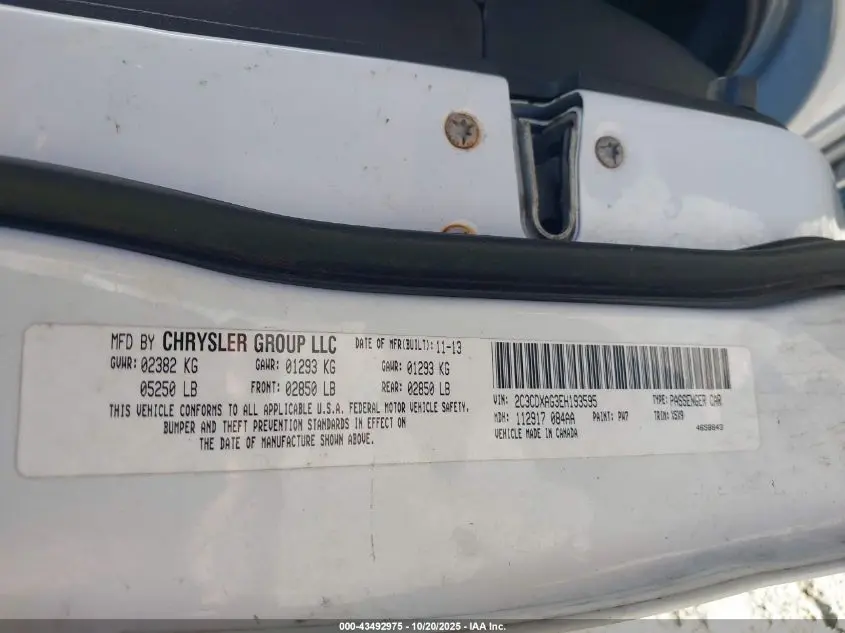 2014 DODGE CHARGER POLICE