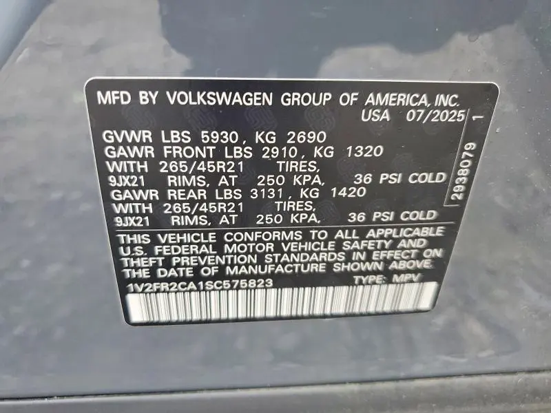 2025 VOLKSWAGEN ATLAS SEL PREMIUM R-LINE  