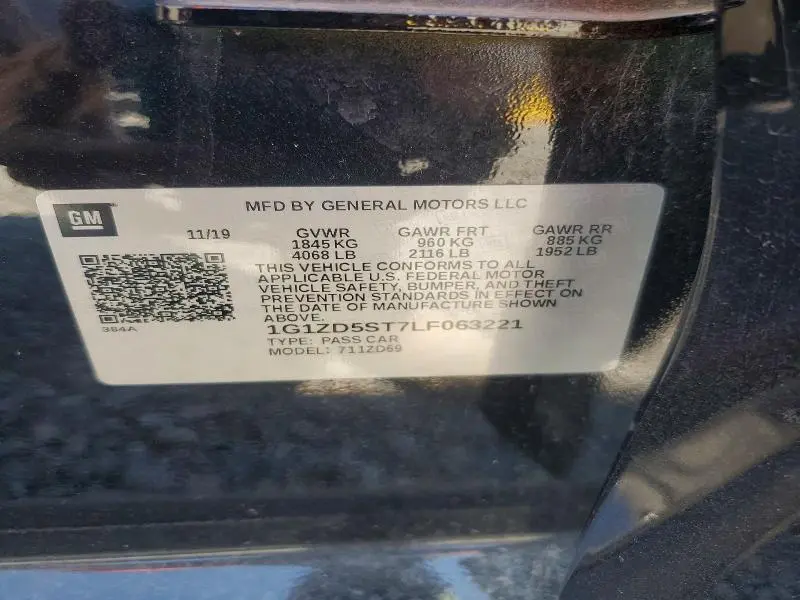 2020 CHEVROLET MALIBU LT  