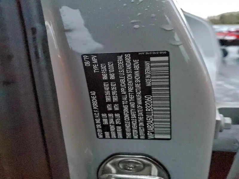 2020 PORSCHE MACAN S  