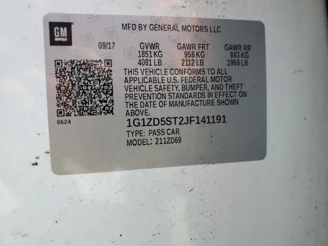 2018 CHEVROLET MALIBU LT  