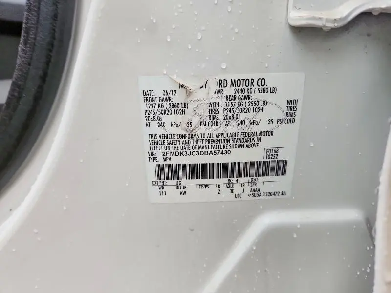 2013 FORD EDGE SEL  