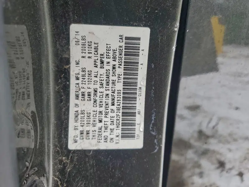 2014 HONDA ACCORD LX  