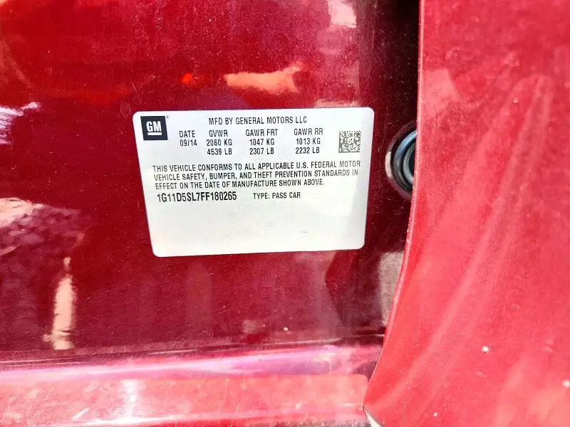 2015 CHEVROLET MALIBU 2LT  
