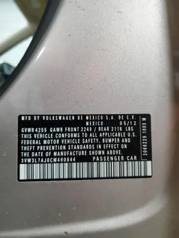 2012 VOLKSWAGEN JETTA TDI  