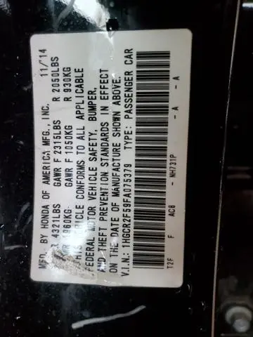 2015 HONDA ACCORD SPORT  