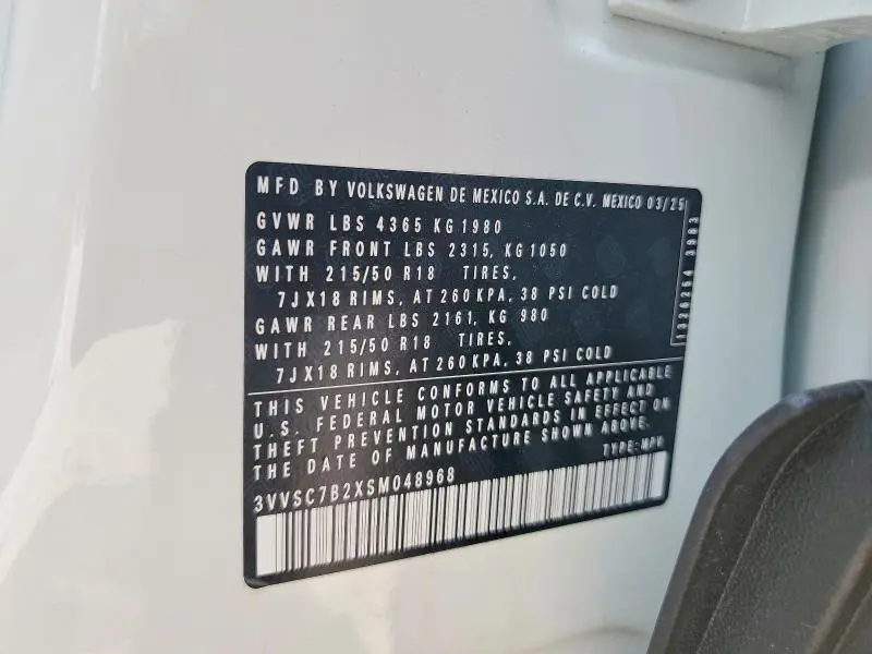 2025 VOLKSWAGEN TAOS SE  