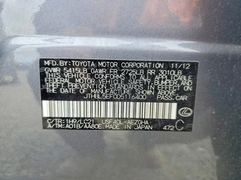 2013 LEXUS LS 460  