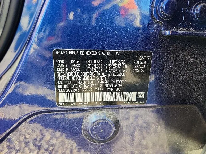 2017 HONDA HR-V LX  