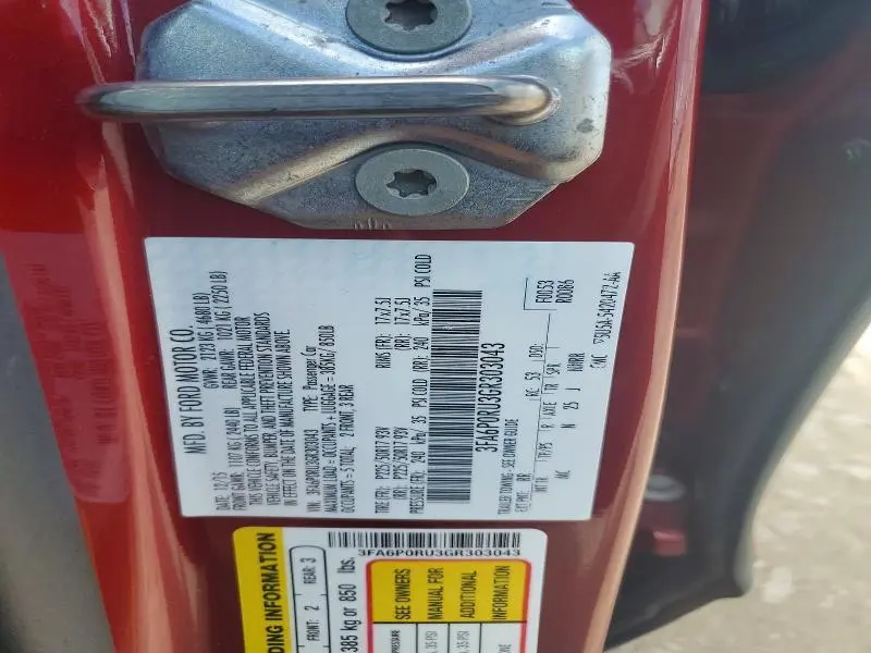 2016 FORD FUSION TITANIUM HEV  