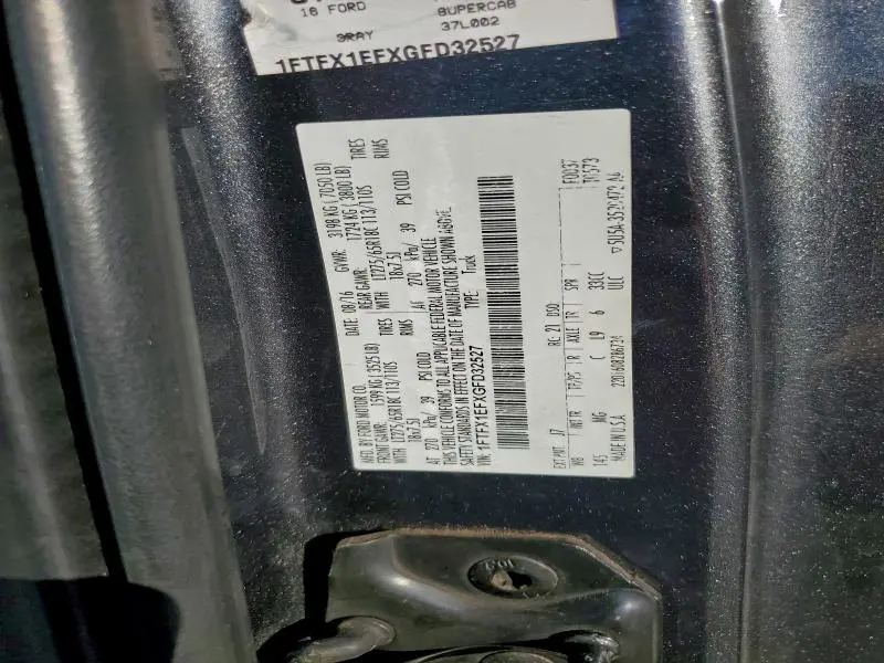 2016 FORD F150 SUPER CAB  