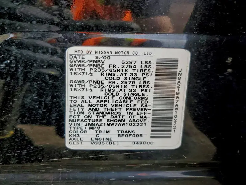 2010 NISSAN MURANO S  