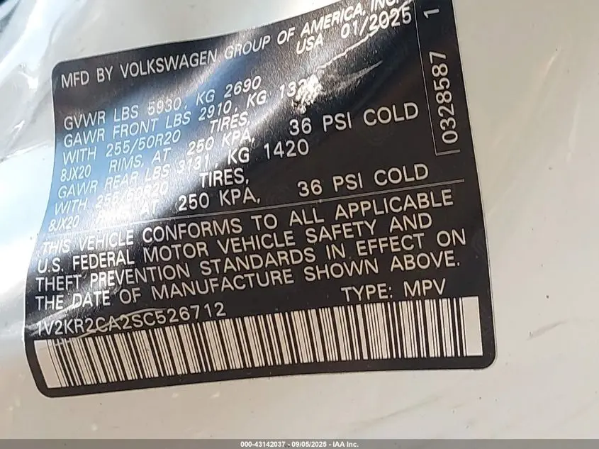 2025 VOLKSWAGEN ATLAS 2.0T SE W/TECHNOLOGY