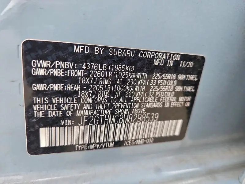 2021 SUBARU CROSSTREK LIMITED  