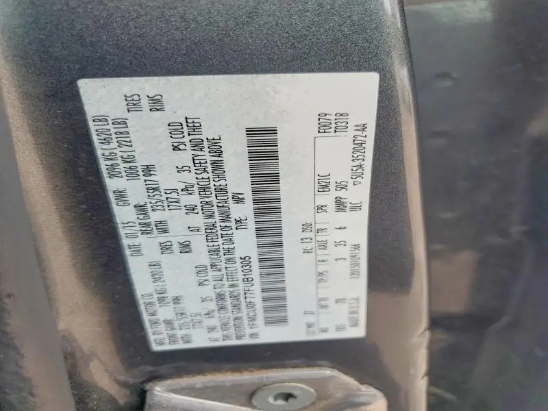 2015 FORD ESCAPE S  