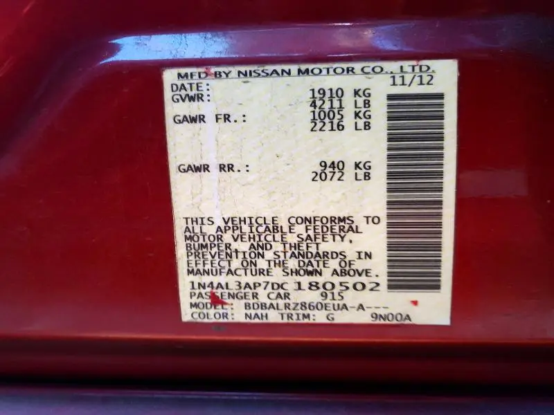 2013 NISSAN ALTIMA 2.5  