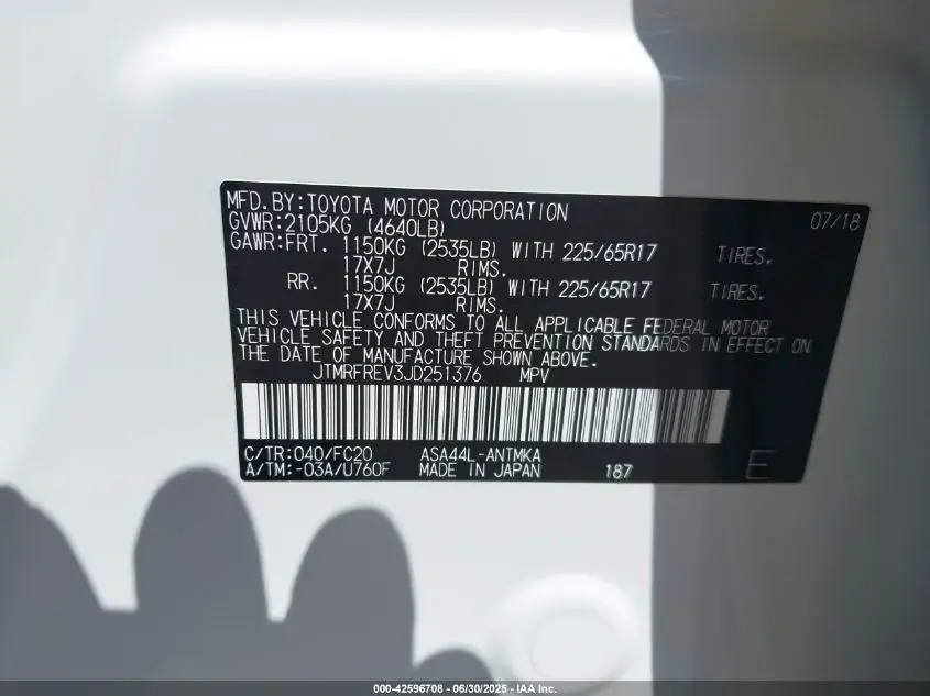 2018 TOYOTA RAV4 XLE