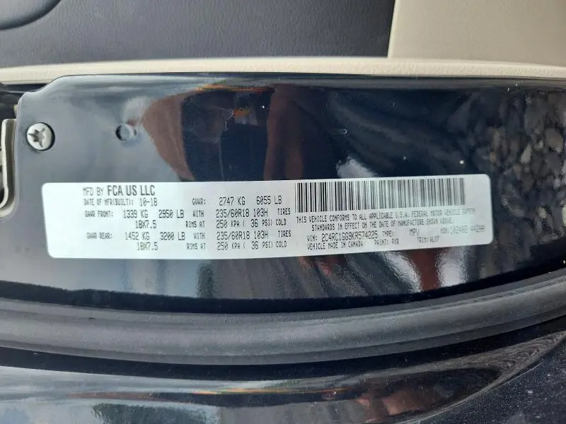 2019 CHRYSLER PACIFICA LIMITED  