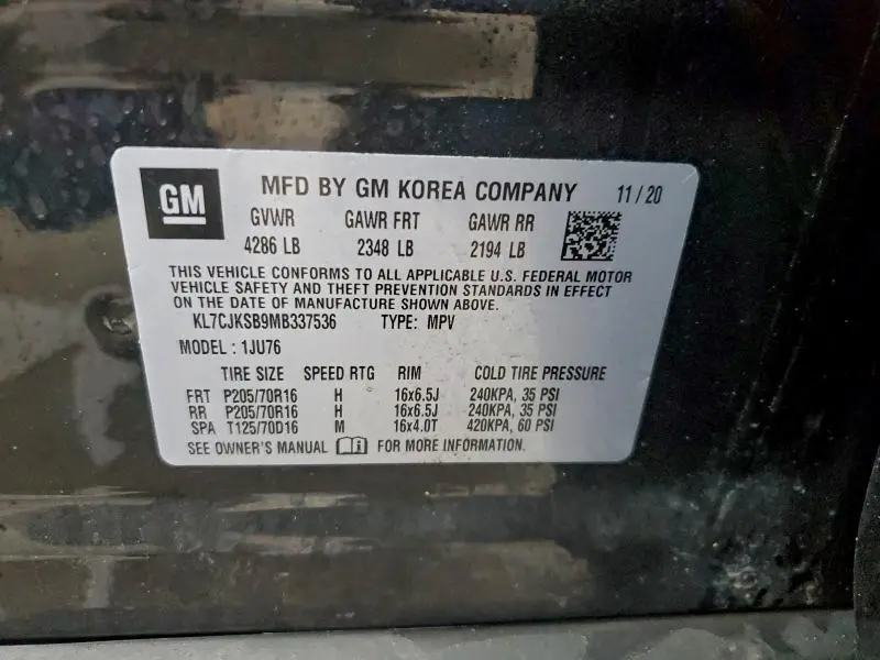 2021 CHEVROLET TRAX LS  