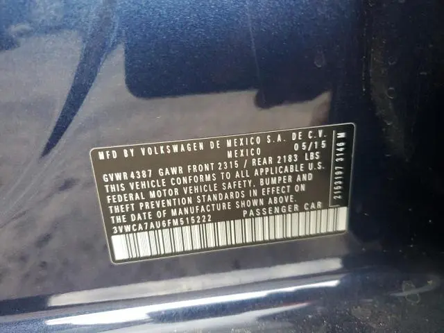 2015 VOLKSWAGEN GOLF SPORTWAGEN TDI S  