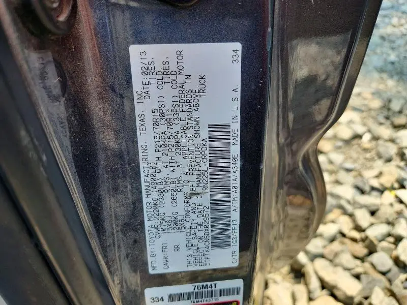 2013 TOYOTA TACOMA BASE  