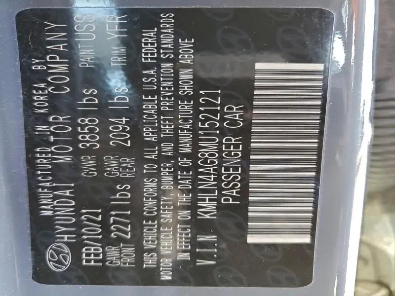 2021 HYUNDAI ELANTRA SEL  