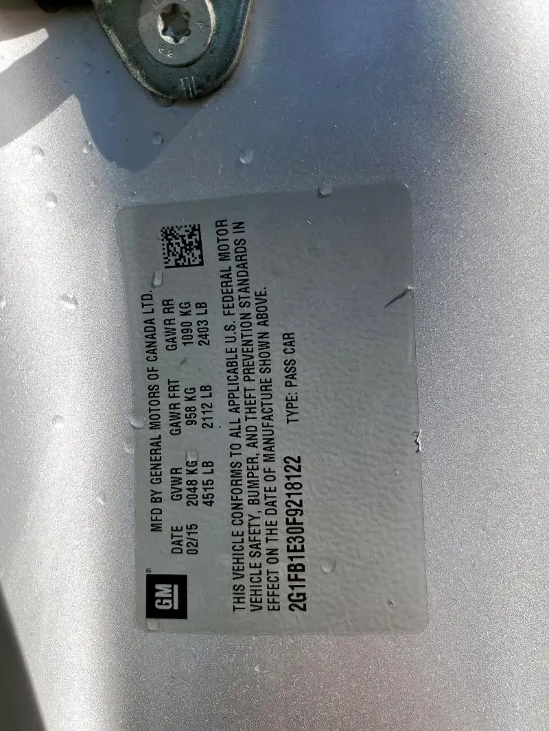 2015 CHEVROLET CAMARO LS  