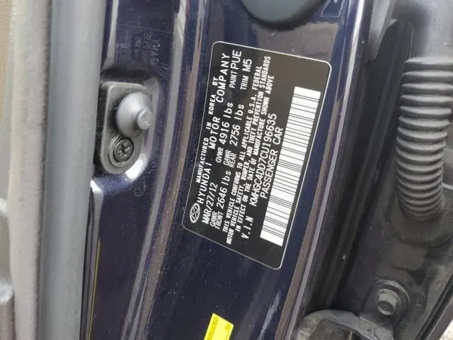 2012 HYUNDAI GENESIS 3.8L  