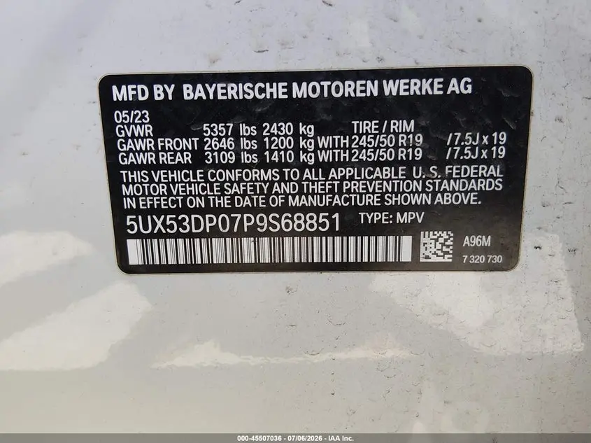 2023 BMW X3 XDRIVE30I