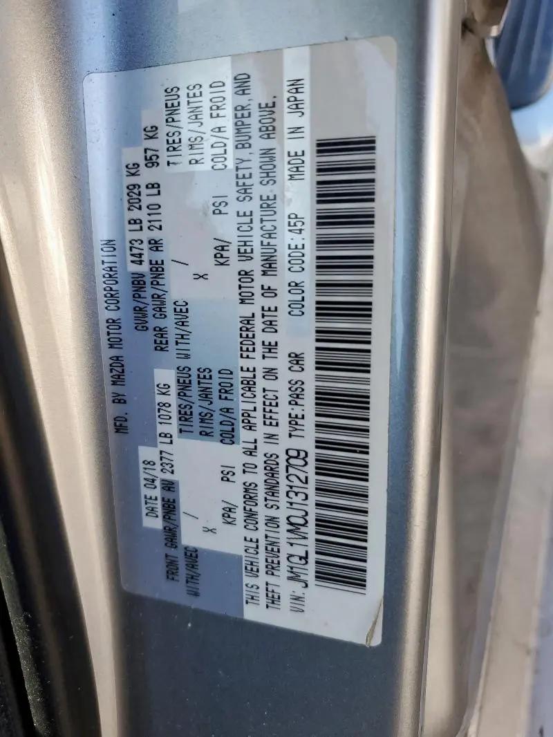 2018 MAZDA 6 TOURING  