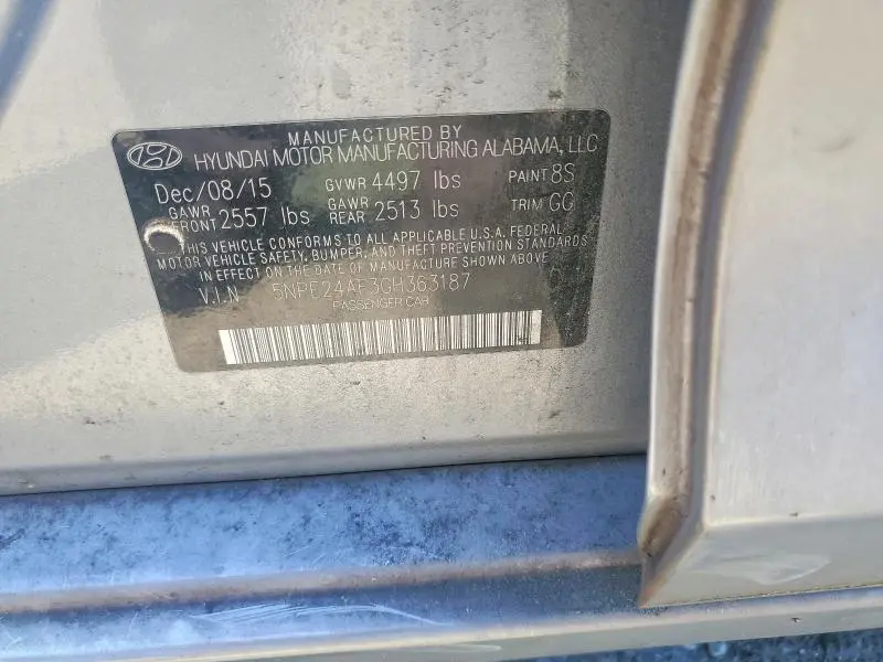 2016 HYUNDAI SONATA SE  