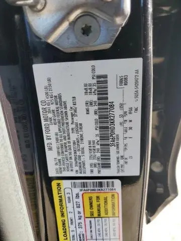 2019 FORD FUSION SE  