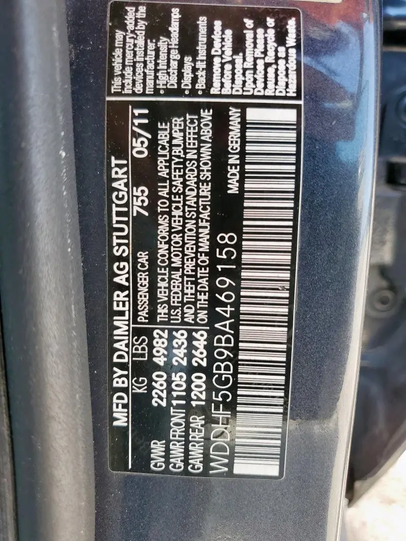 2011 MERCEDES-BENZ E 350  