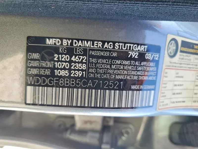 2012 MERCEDES-BENZ C 300 4MATIC  