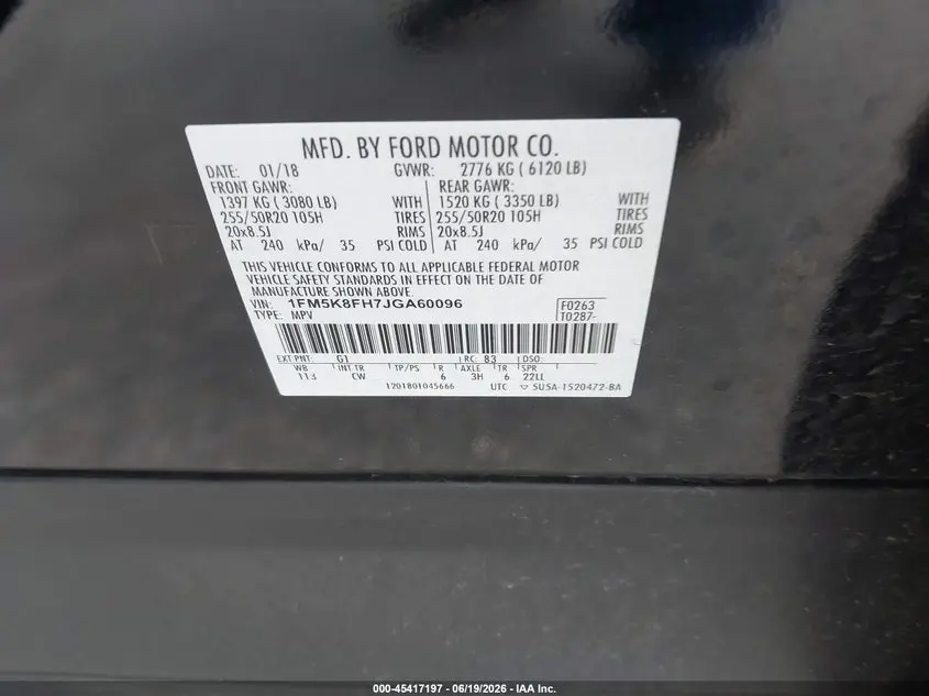 2018 FORD EXPLORER LIMITED