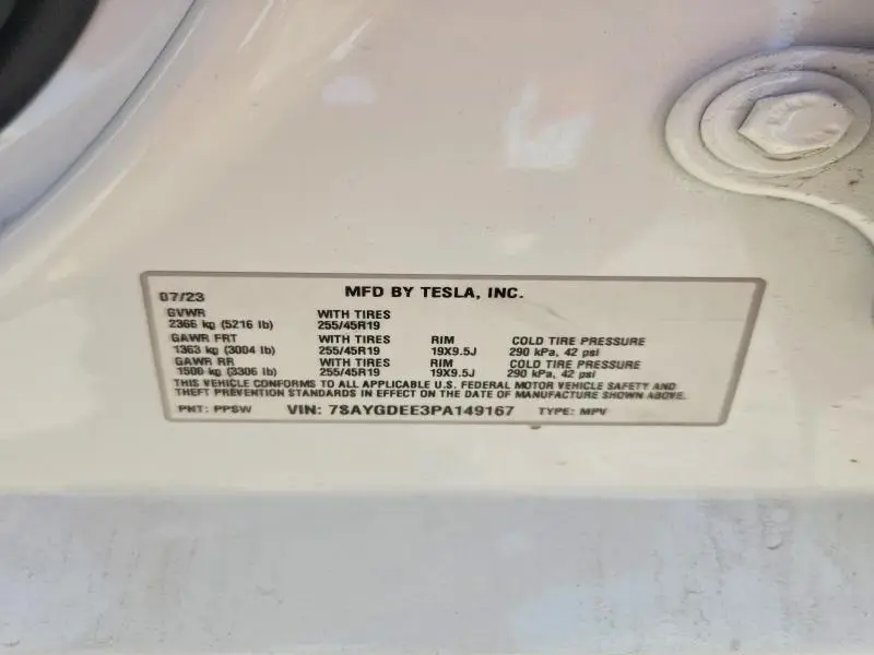 2023 TESLA MODEL Y   