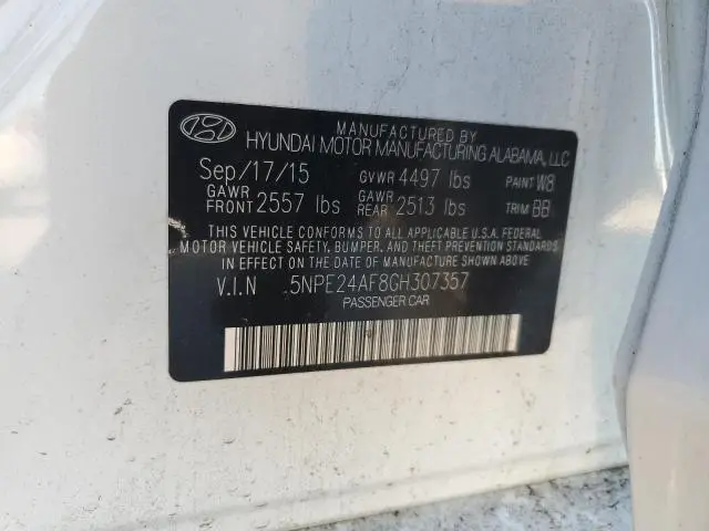 2016 HYUNDAI SONATA SE  