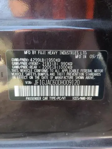 2013 SUBARU IMPREZA PREMIUM  