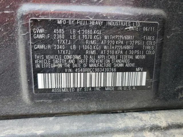2011 SUBARU OUTBACK 2.5I PREMIUM  