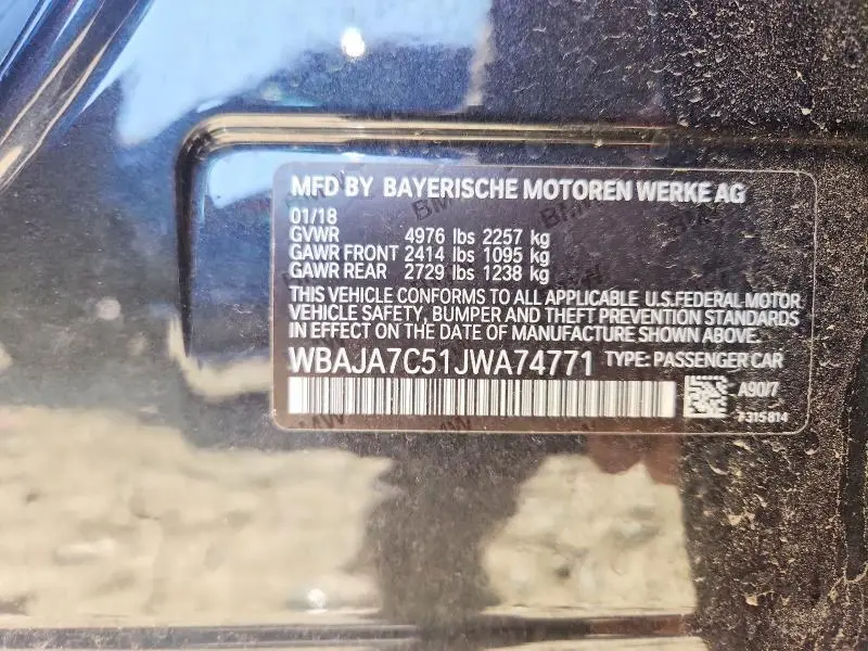 2018 BMW 530 XI  
