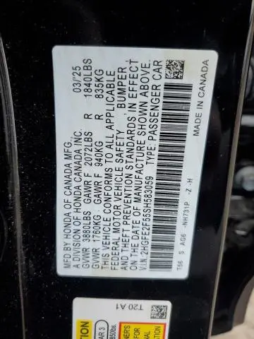 2025 HONDA CIVIC SPORT  